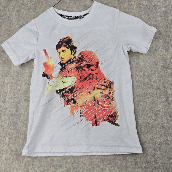 Star Wars A New Hope Youth T-Shirt Han Solo & Chewbacca Graphic Tee - Picture 1 of 5
